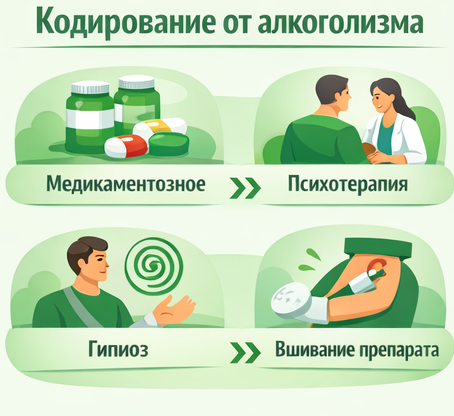 кодирование от алкоголизма в Строителе Санати